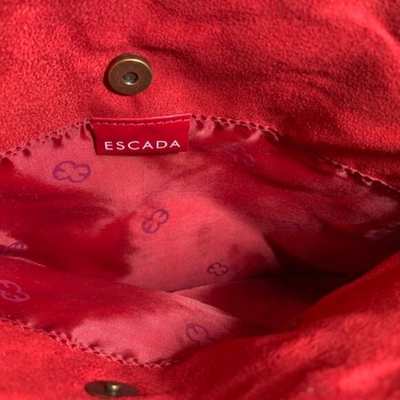 Escada Red Velvet Shoulder Bag - Picture 3 of 3
